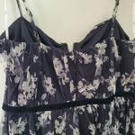 Lulus  Black Floral Print Tulle Bustier Maxi Dress NWT Photo 6