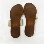 Soludos [Anthropologie]  Gold Tan Crackled Leather Metallic Braided Sandals 7.5 Photo 8