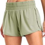 2 in 1 High Waisted Athletic Shorts Sz Small Green Photo 1