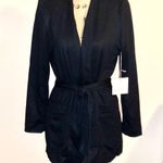 G by Gustavo Arango jacket Front Tie Close black w/blue diamond print Size 8 NWT Photo 0