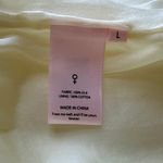 Selkie 100% Silk Pale Yellow Puff Mini Dress Size Large Photo 6