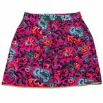 Nanette Lepore  Pink Floral Embroidered Beaded Mini Skirt size 2 Photo 2