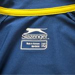 Slazenger Blue Yellow Trim Zip Front Pockets Golf Active Workout Jacket Size XS Photo 1