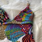 Trina Turk Vintage  top Stunning Multicolor strap blouse flowing Tankini Sz 6 Photo 2