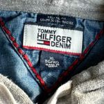 Tommy Hilfiger Blue Chambray Long Sleeve Shirt Dress Gray Hoodie Weekend Casual Photo 8