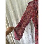 Anthropologie TINY Odetta Paisley Surplice Faux Wrap Mini Dress Pockets XS Photo 4