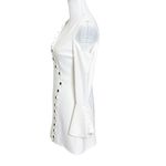 Alexis Bell Sleeve Mini Dress Women’s Size XS White Cold Shoulder Blazer Style Photo 6