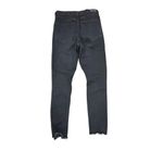 EXPRESS  Hyper Stretch Ripped Hem Skinny Jeans Black Distressed Size 6R Photo 2