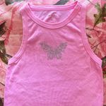 Arizona hot pink butterfly rhinestone tank top Photo 0