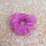 Orchid Crystal Organza Scrunchie Purple Photo 0
