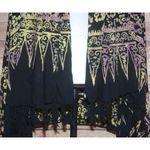 Aloha Hut Hawaii Women’s Beach Wrap Shawl Scarf Black Fringe Hibiscus Flowers Photo 2