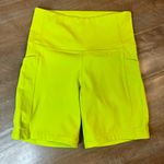 CRZ Yoga ⭐️ lime green workout athletic biker shorts with pockets Photo 0