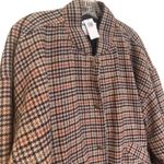Old Navy Houndstooth Bomber Jacket Women's Large Brown Tan Preppy Classic Casual Photo 3