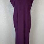 Free People Beach All Day Long Maxi Midi T-Shirt Dress Size M Purple Cotton Photo 1