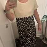 Vintage Floral long boho dress with long sleeves jacket Size 16 Black Size L Photo 1