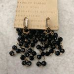Anthropologie  Black Waterfall Beaded Drop Earrings NEW Photo 1