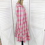 J.Crew  Factory Plaid Ruffle Trim Tiered Shift Dress‎ Pink 6 Photo 2