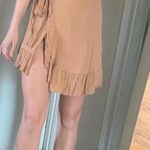 Privacy Please Beige/blush Wrap Dress Photo 0