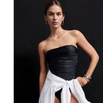 J.Crew  Strapless Ruched bandeau one-piece swimsuit black size 0 Photo 8