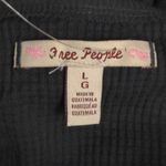 Free People  Santa Clara Thermal Top Shirt Black Slouchy V-Neck L New Photo 6