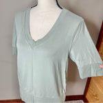 Athleta  Step Forward Sweatshirt Tee Fern Green Medium M V-Neck Half Sleeve Photo 4