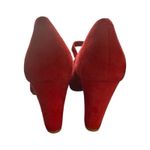 Gianni Bini NEW- NWOT Red Suede Mary Jane Heels Size 5.5 Photo 3