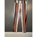Rainbow Sandals Rainbow Pants Womens Small Black White Orange Stripe Leggings Made USA Pull On Photo 1