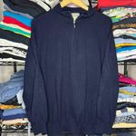 L.L.Bean  Adult Masc 1/4zip Cotton/cashmere Blend Vintage Indigo Sweater In Large Photo 0