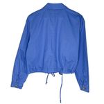 Copper Key Blue Cropped Lightweight Jacket with Adjustable Cinch Hem Photo 1
