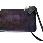 Coach Hologram pebbled leather wristlet purple Photo 2