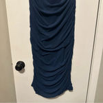 PRETTYGARDEN NWT  Off The Shoulder Ruched Bodycon Dress Midi Dress Navy size XL Photo 4