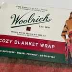 Woolrich Cozy Blanket Wrap Poncho Scarf Soft Plaid Travel Tan Red Black Pink Photo 4