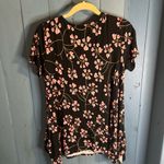 Bishuge Black & Pink Floral Tunic Top | Women’s Size Large Photo 2