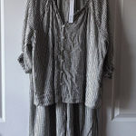 Jane Delancey Shirt and Pant Set Women's Size 2X New with Tags White Photo 0