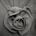 Doncaster Vintage Silk Goth Formal Midi Dress Rosette Detail Size 8 Cocktail Photo 7