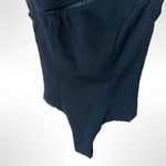 Alieva Black Sleeveless Asymmetrical Neck Bodysuit Workwear Going Out Photo 3