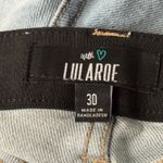 LuLaRoe  Jeans 30" Light Wash Denim Wide Leg Cropped High Rise Stretch Comfort Photo 5