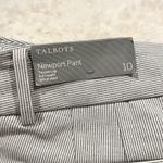 Talbots NEWPORT PANTS - Gray STRIPE - CURVY FIT SIZE 10 New With Tags Photo 6