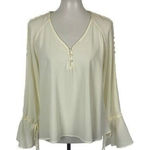 Black Swan  Ivory Blouse‎ Medium Long Sleeve NWT Romantic Cottagecore Photo 0