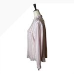 Rails Shirt Women Medium Pink White Charli Bordeaux Stripe Linen Button Down Photo 5
