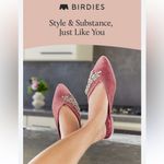 Birdies The Swan Pink Velvet Jeweled Pointed Toe Slip On Mules Size 9.5 NWOB Photo 8