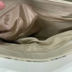 Vintage SAS Handsewn Shoulder Bag Purse Shoes Sparkly Tapestry Leather Trim Boho Tan Photo 5