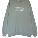 skull house designs sunday morning crewneck Green Size M Photo 1