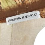 Christina Makowsky Caftan Kimono Top Blouse Paisley Floral Print Brown‎ Tan Brown Photo 10