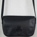 Vintage Albi Black Textured Leather Crossbody Purse Photo 1