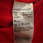 Karen Millen  Wrap Front Romper Playsuit Size 4 Red Short Sleeve Tailored Chic Photo 11