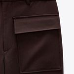 ZARA Brown Straight Let Pants w Pockets Trousers Photo 1
