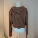Nike Brown crop  zip up sweatshirt XS Photo 1
