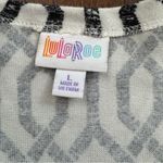 LuLaRoe black and white geometric print draped cardigan, size L Photo 5