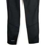 DKNY New  Mesh Side Logo Waistband Leggings High Rise 7/8 Length Black Photo 9